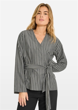 Enagnes ls v-n st bluse 7119 Dark Stripe Envii 